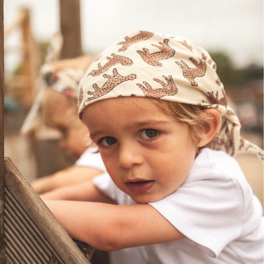 Petit foulard manika Bengale / Latte – Image 4