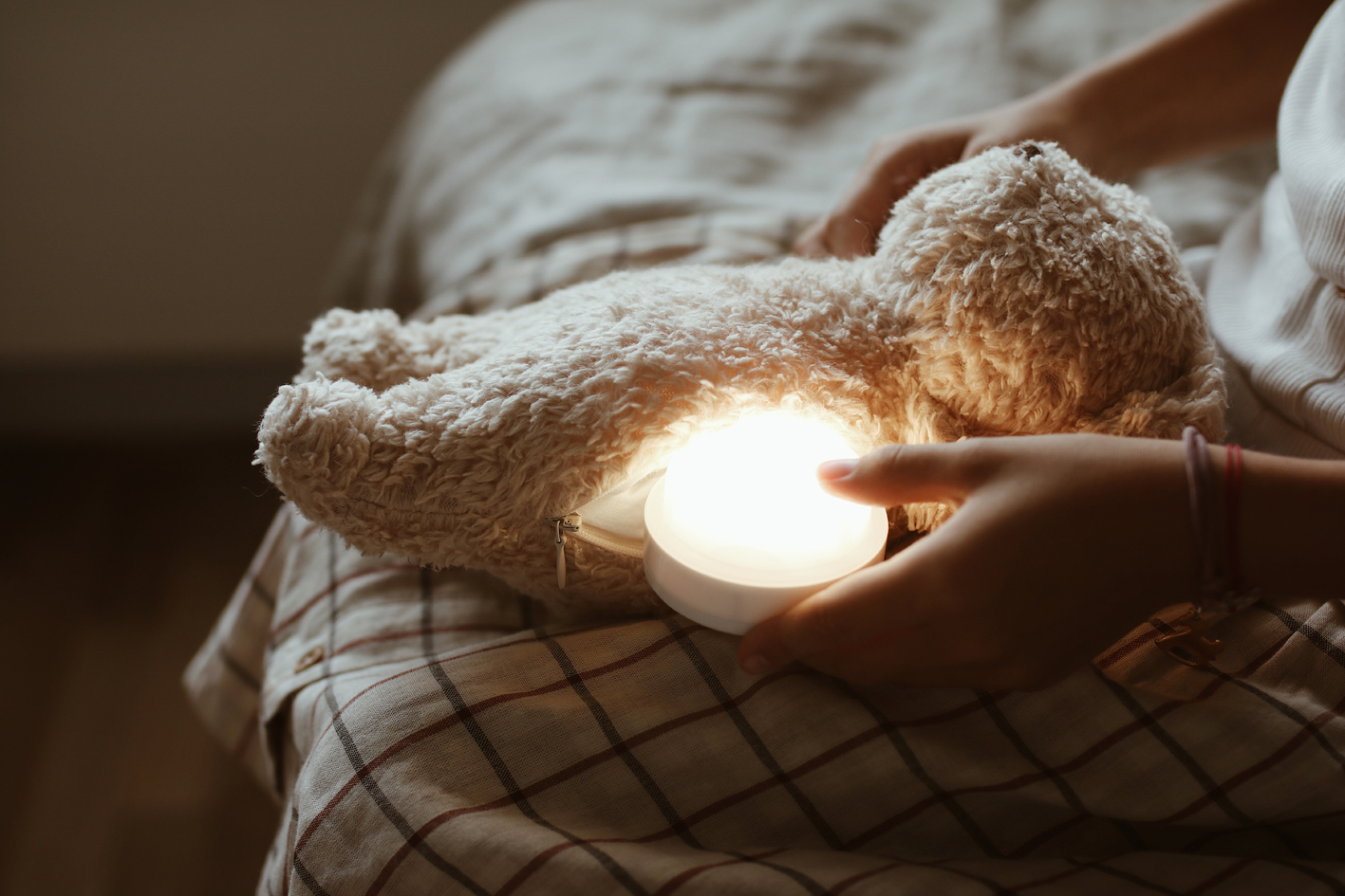Veilleuse peluche ours Moonie / Cappuccino – Image 4