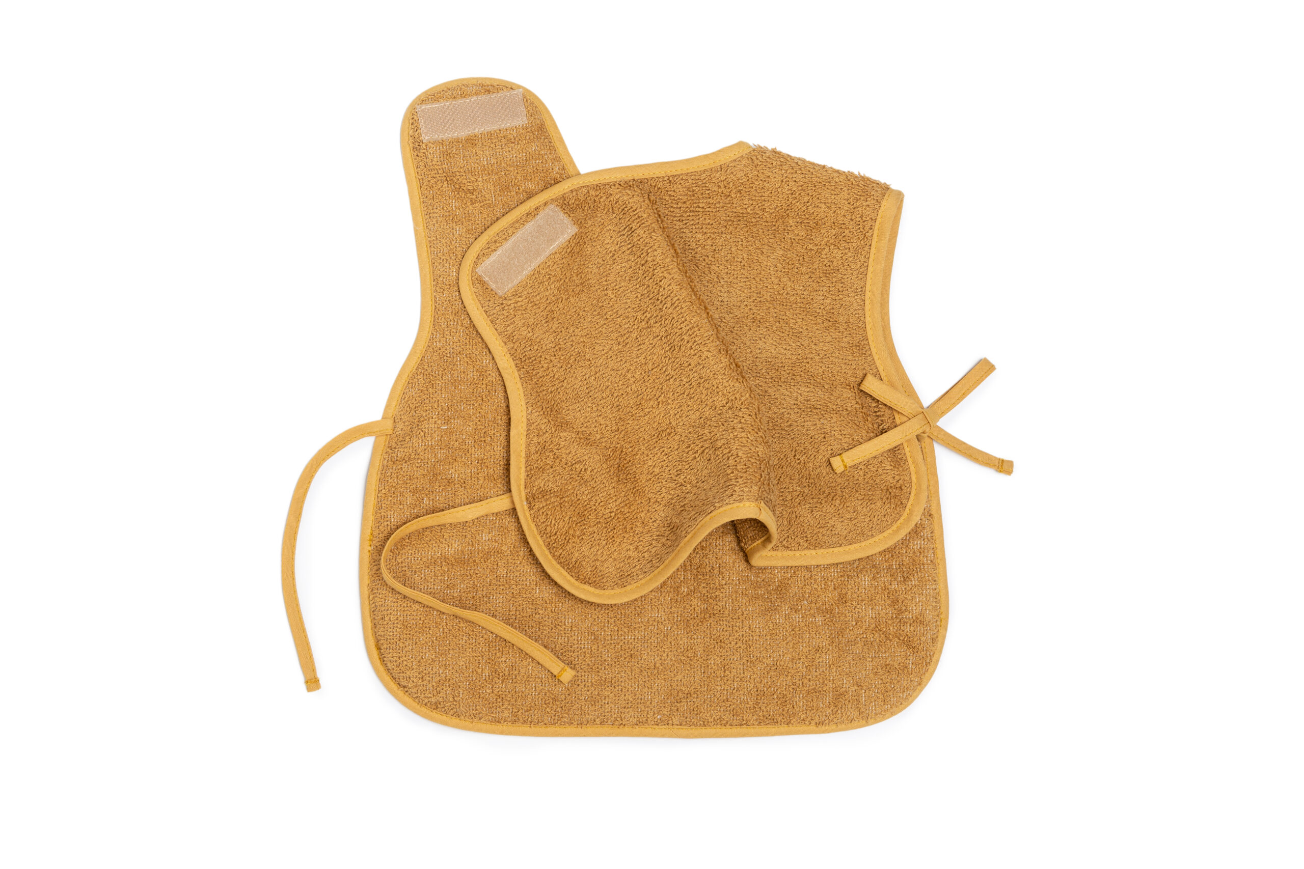 bavoir éponge bebe couleur caramel de la marque Nobodinoz