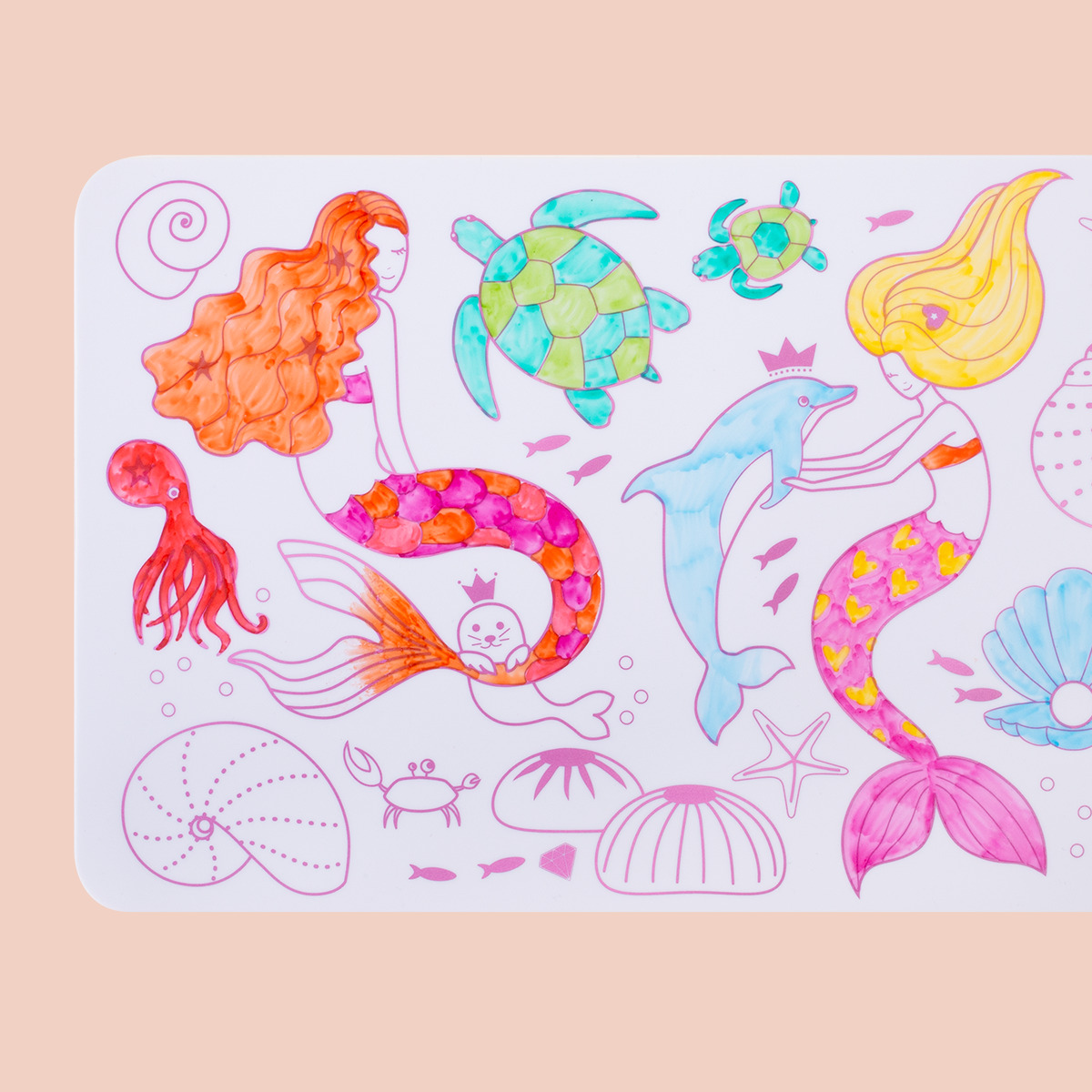 Super petit mini set Dino poney sirène silicone coloriage magique feutres lavable eau calme amusement accessoires jeux le béguin de Charlie enfants parents concepts store tours cadeaux anniversaire