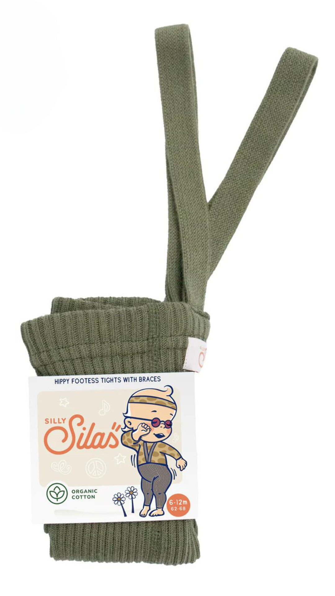 Collant sans pied bretelles le béguin de Charlie concept store enfants bebe hiver bas sous vêtements olive
