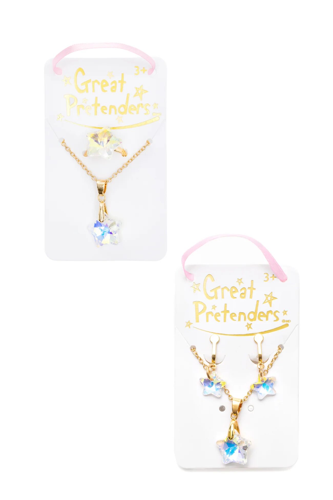 boucles d'oreilles et collier Ave étoile diamant qui brille pour enfants - de la marque Great Pretenders - disponible en boutique et en ligne chez Le béguin de Charlie à Tours