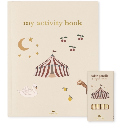cahier activité book livre a activité crayon de couleur occupation konges enfants concept store bebe petits jeu jeux activity amuser le béguin de Charlie Tours centre de tours Indre et Loire parents famille créatif loisir coloriage colorier