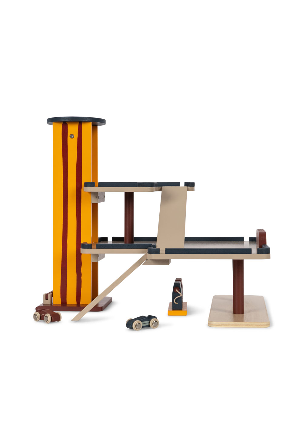 garage en bois pour enfant avec étages et accessoire, cadeau Noel bebe et enfant, konges, le béguin de Charlie, Tours