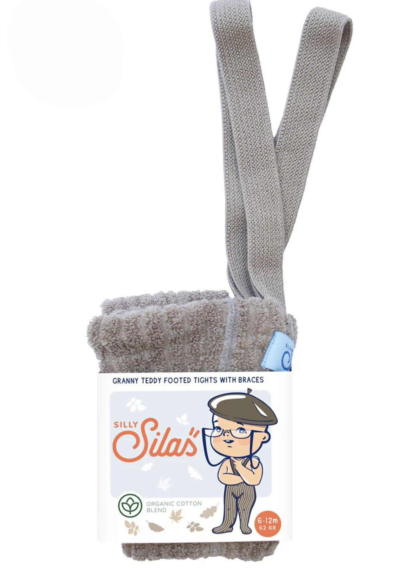 collant avec pieds granny grey mode pour bebe et enfant avec bretelles Silly Silas, le béguin de Charlie, Tours