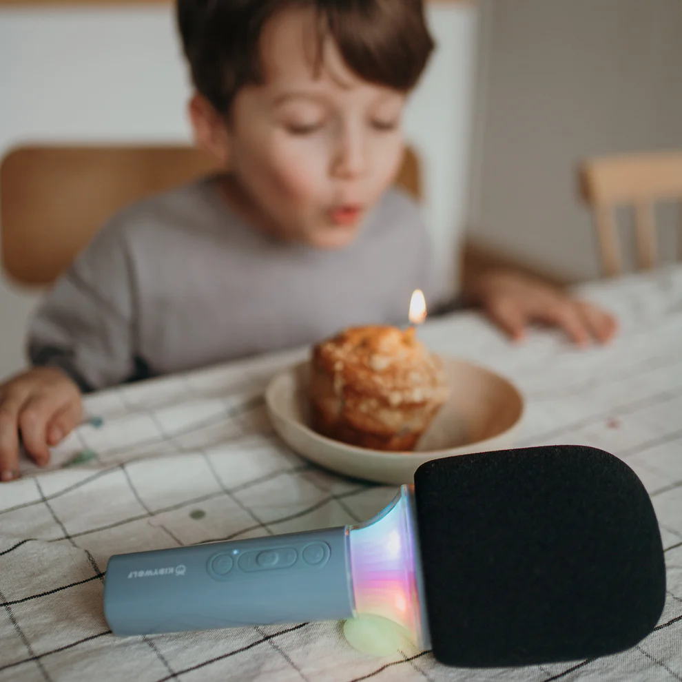 micro pour karaoké adapté aux enfants de la marque Kidywolf idée de cadeau de Noel pour la famille chez le béguin de Charlie à Tours