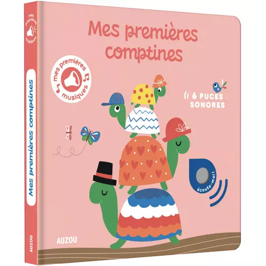 livre sonore avec des comptines pour bébés et enfants de la marque Auzou avec des boutons pour mettre les chansons chez le béguin de Charlie à Tours