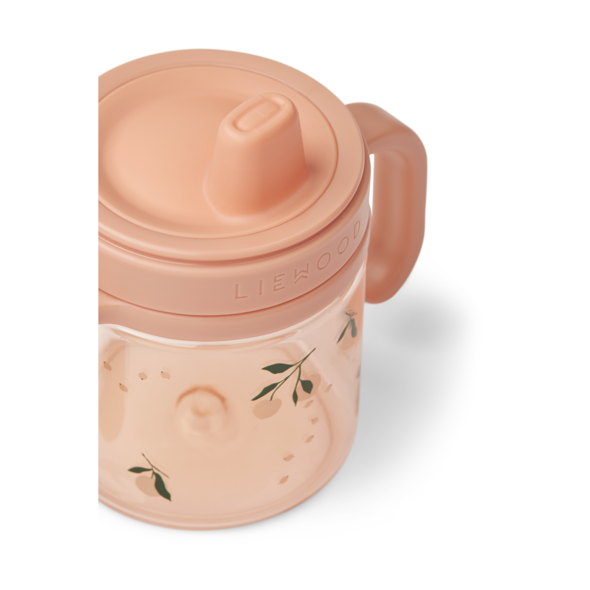 tasse à bec pêches avec poignées pour bébé - apprentissage / diversification - cadeau de naissance - de la marque Liewood chez Le béguin de Charlie à Tours