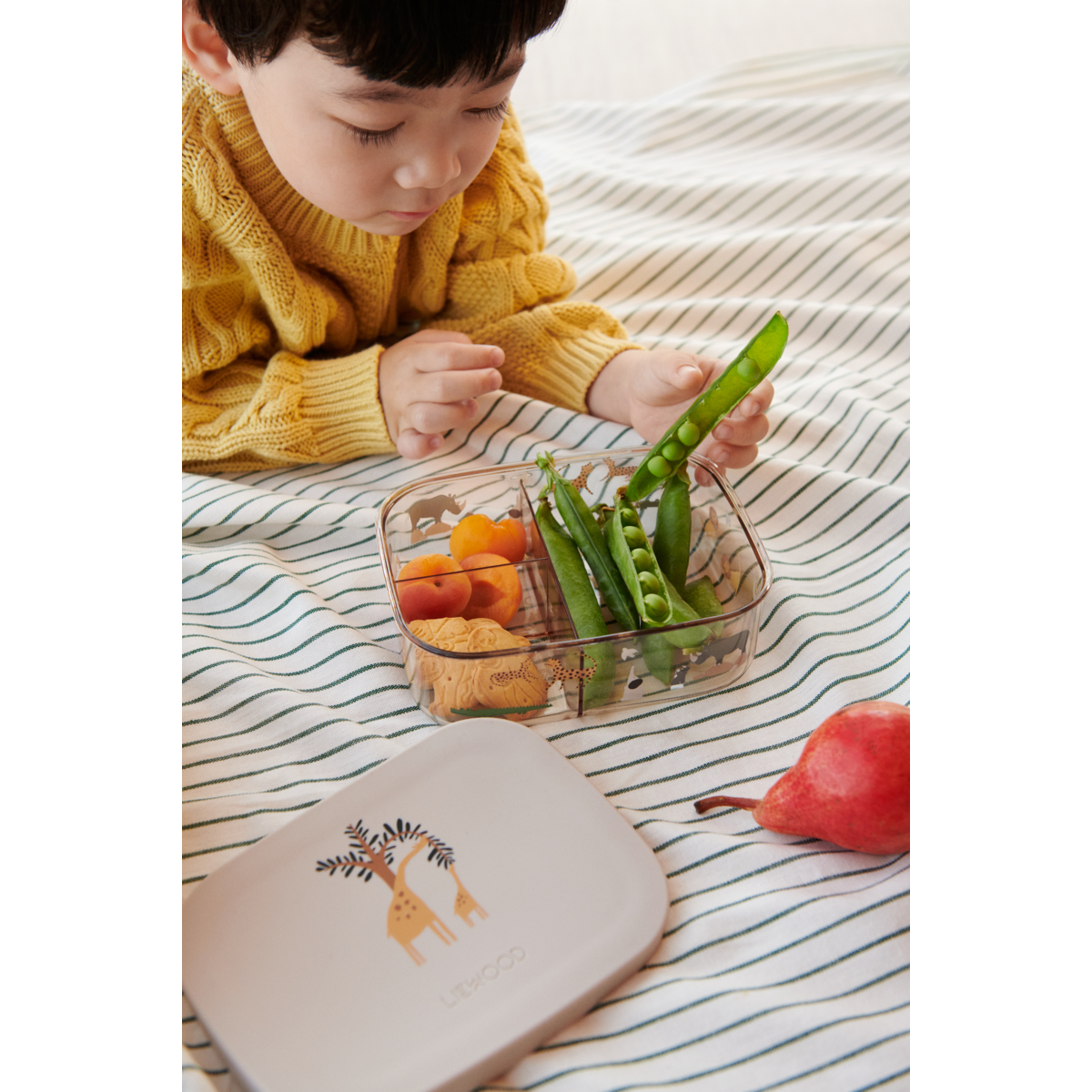 lunch box pour le gouter ou le déjeuner des enfants de la marque Liewood chez le béguin de Charlie à Tours