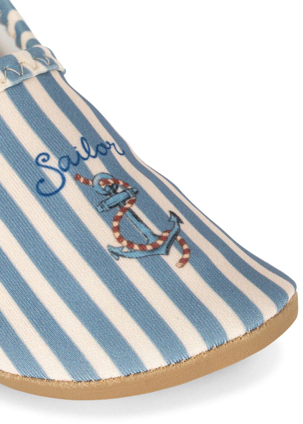 chaussons de nage pour bébés et enfants à rayures bleu Sailor - de Lamarque Konges Slojd - disponible en ligne et en boutique chez Le béguin de Charlie à Tours