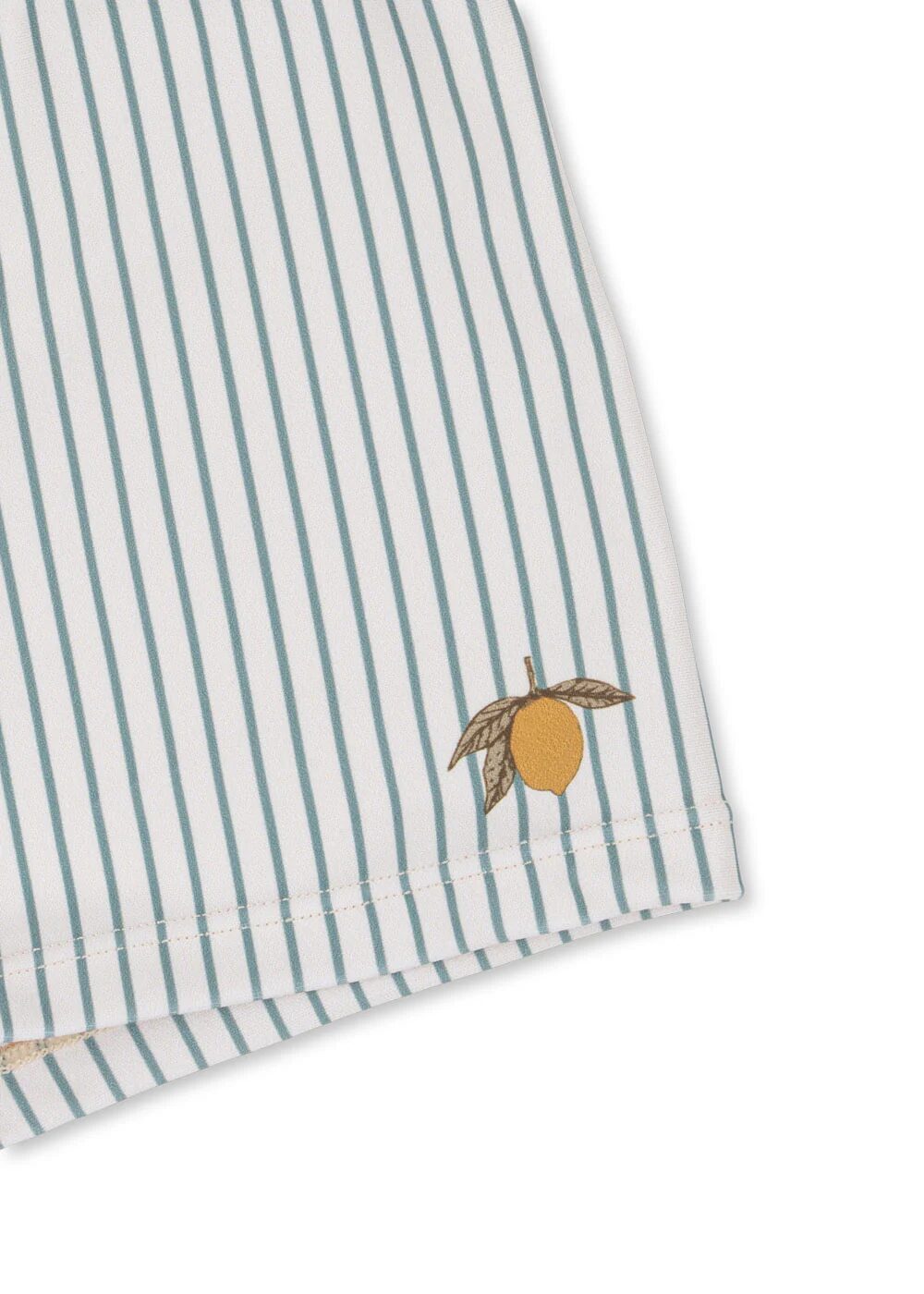 petit citron sur short de bain à rayures pour bébés et enfants pour l'été et pour la baignade de la marque Konges Slojd - disponible chez Le béguin de Charlie à Tours