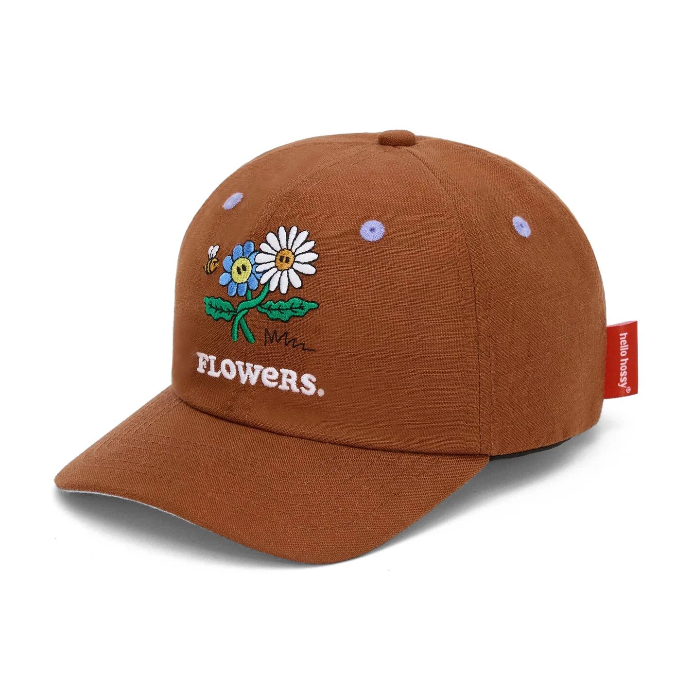 casquette linen flowers enfants - accessoire de mode - de la marque Hello Hoosy - disponible en ligne et en boutique chez Le béguin de Charlie à Tours