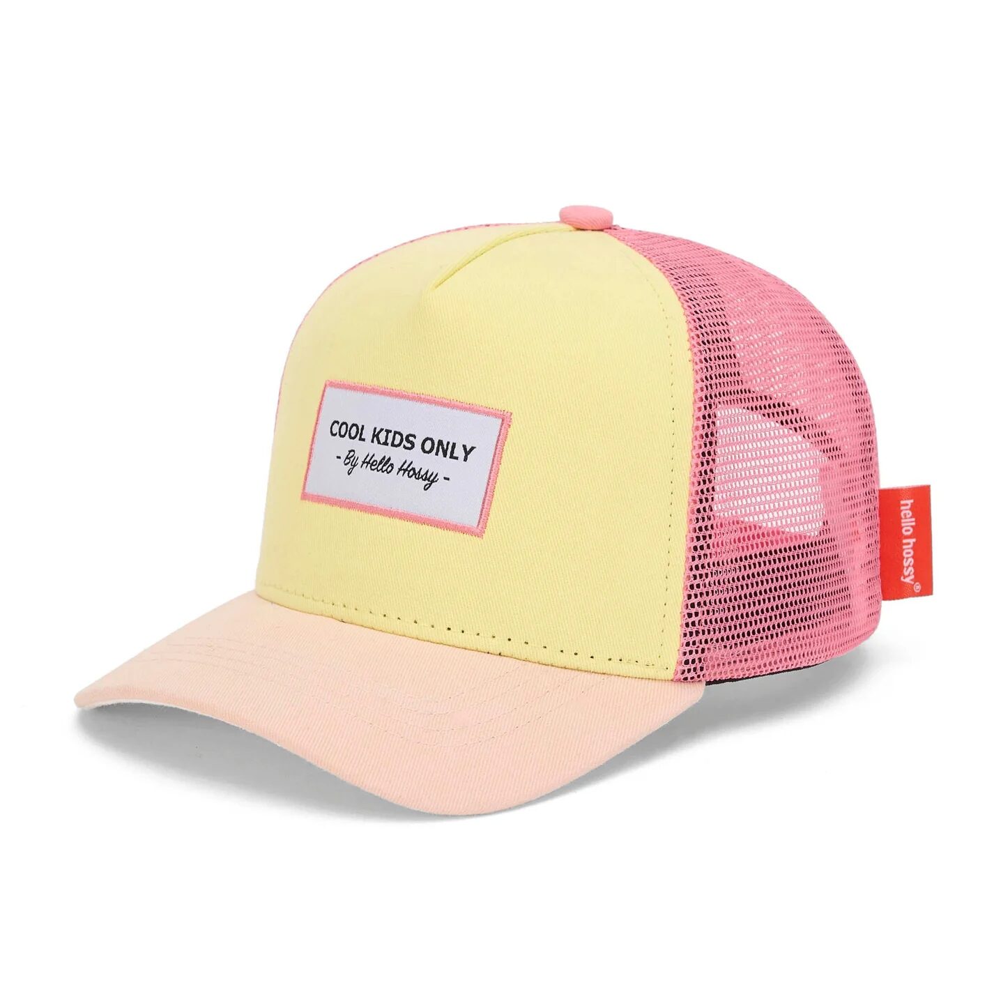 casquette mini chupa rose et jaune enfants - accessoire de mode - de la marque Hello Hoosy - disponible en ligne et en boutique chez Le béguin de Charlie à Tours