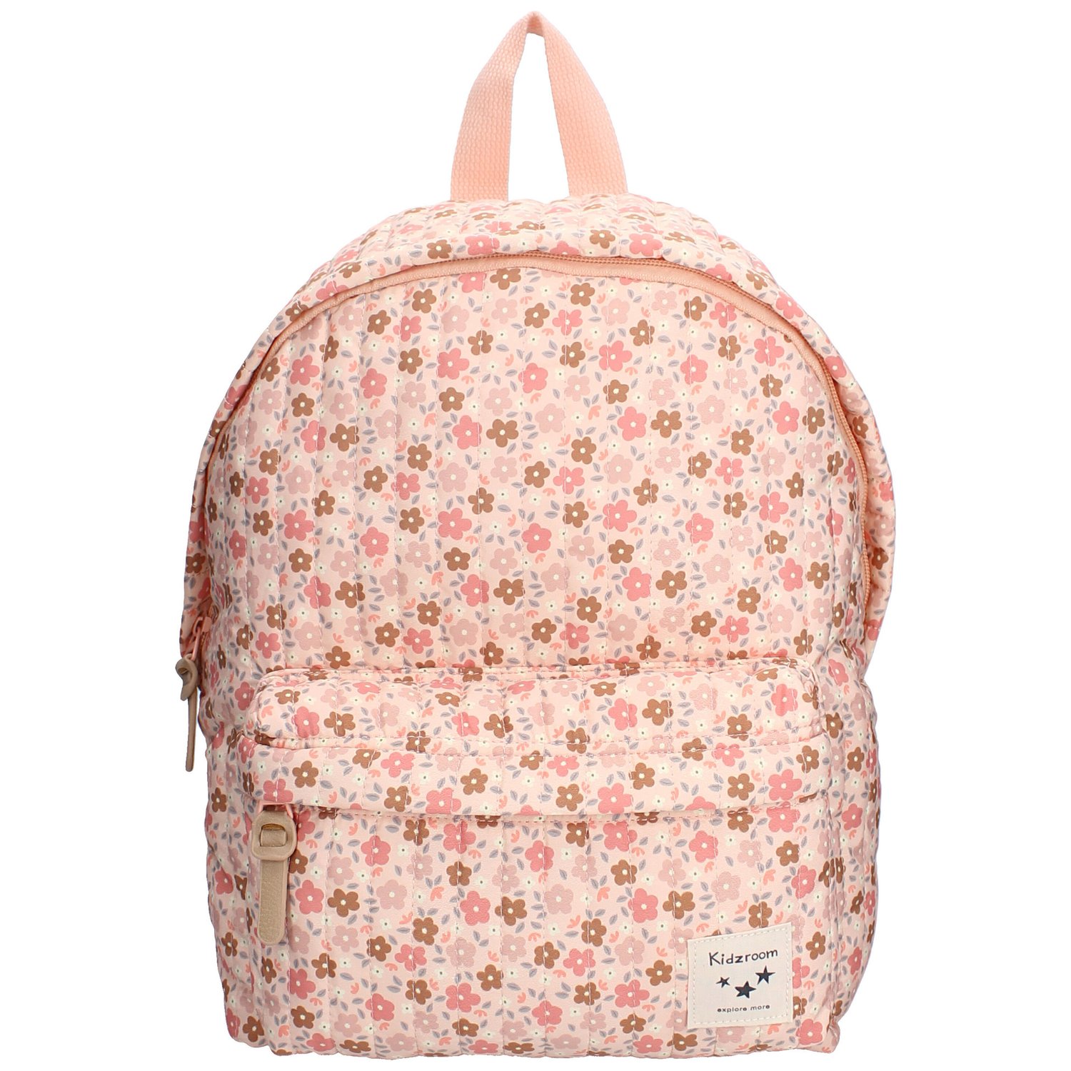 sac à dos école pour enfants avec un motif de fleurs colorés - rentrée scolaire ou week end - de la marque Kidzroom - disponible en ligne et en boutique chez Le béguin de Charlie à Tours