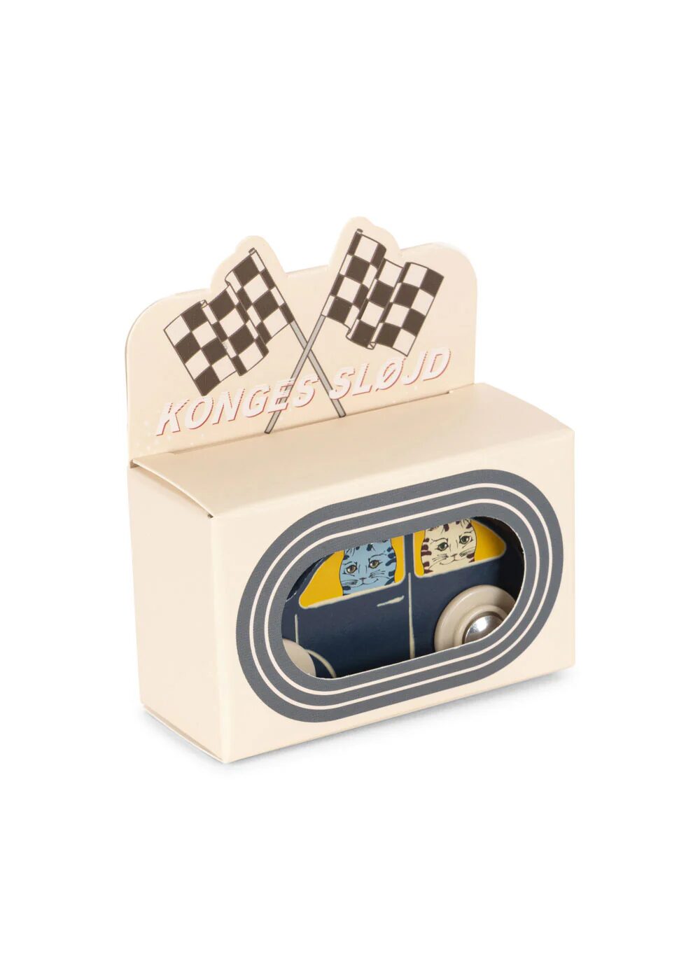 petite voiture de police - jouet en bois pour enfants de Lamarque Konges Slojd - disponible en ligne et en boutique chez Le béguin de Charlie à Tours