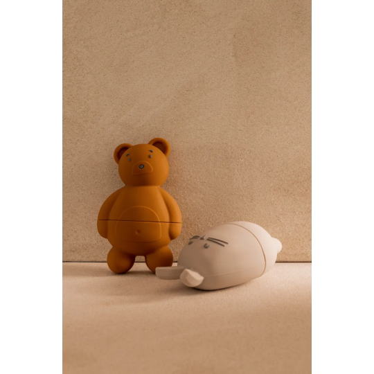 jouets de bain en silicone duncan couleur Sandy - animaux pour bébés et enfants pour jouer dans le bain de la marque Liewood - disponible en ligne et en boutique chez Le béguin de Charlie à Tours
