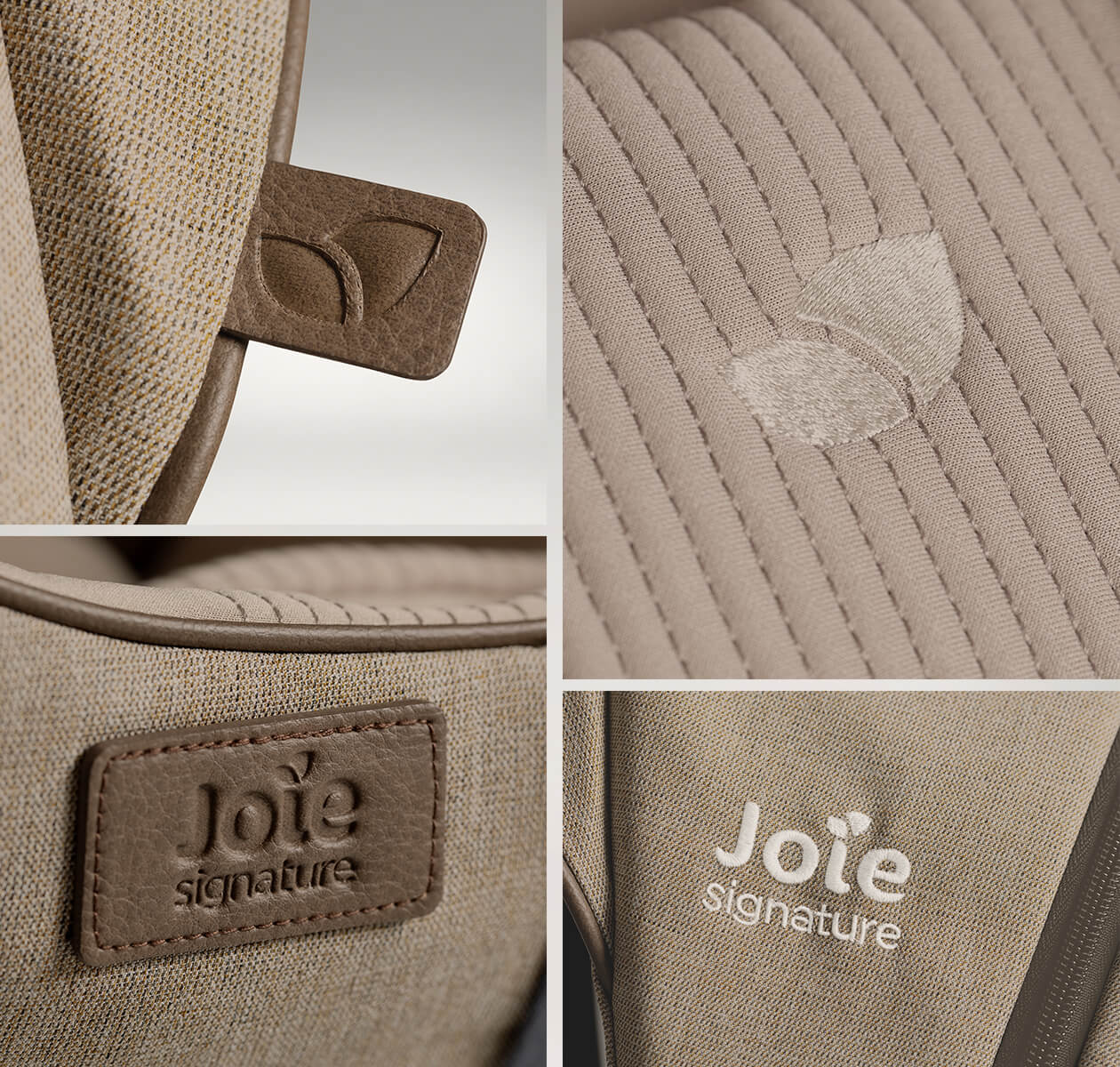 finitions signature siege auto - cosy pour bébé model I level pro de la marque Joie couleur sandstone - disponible en ligne et en boutique chez Le béguin de Charlie à Tours