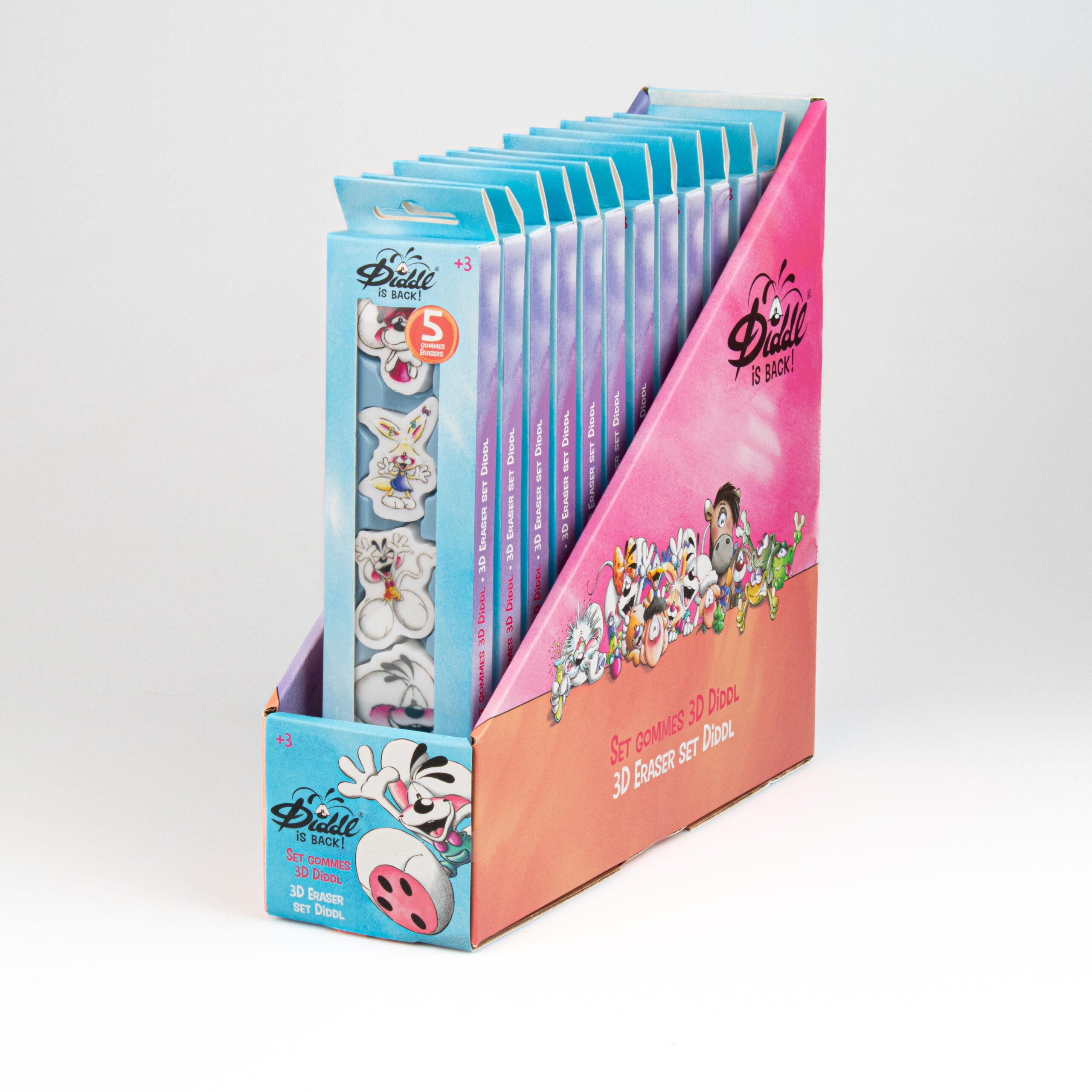 gommes pour enfants et adultes en forme de tête de Diddl - de la marque Diddl - disponible en ligne et en boutique chez Le béguin de Charlie à Tours