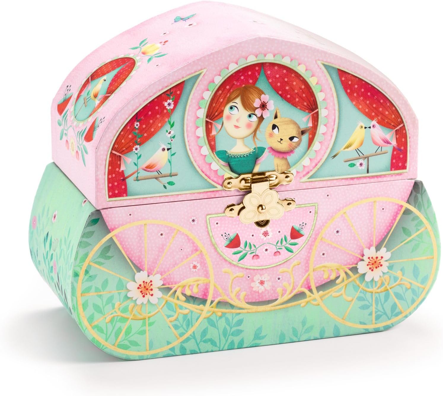 boîte à bijoux avec danseuse musicale - jolie boîte à musique - accessoire et déco pour enfants - de la marque Djeco - disponible en ligne et en boutique chez Le béguin de Charlie à Tours