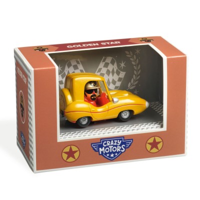Golden star - voitures de la collection Crazy Motors de la marque Djeco - jouets et collection pour bébés et enfants - disponible en ligne et en boutique chez Le béguin de Charlie à Tours