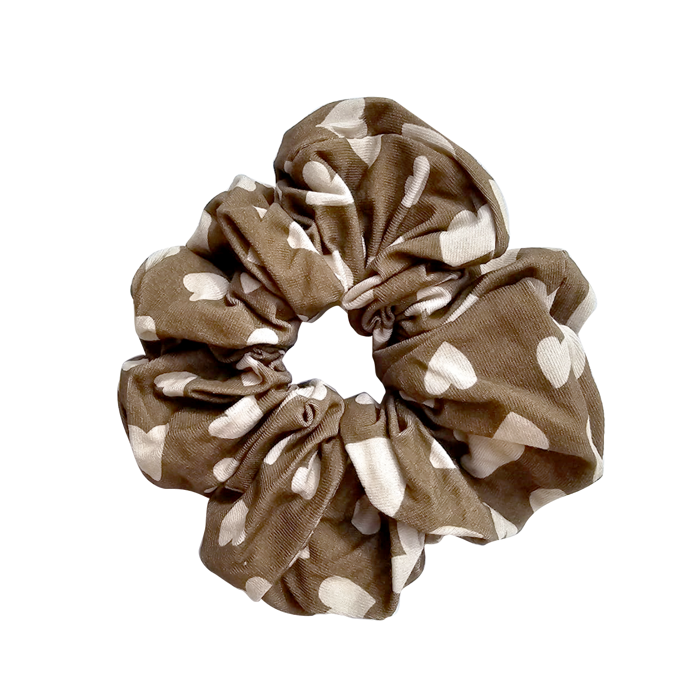 chouchou love taupe - chouchou accessoire cheveux enfants et adultes - de la marque Zakuw - disponible en ligne et en boutique chez Le béguin de Charlie à Tours