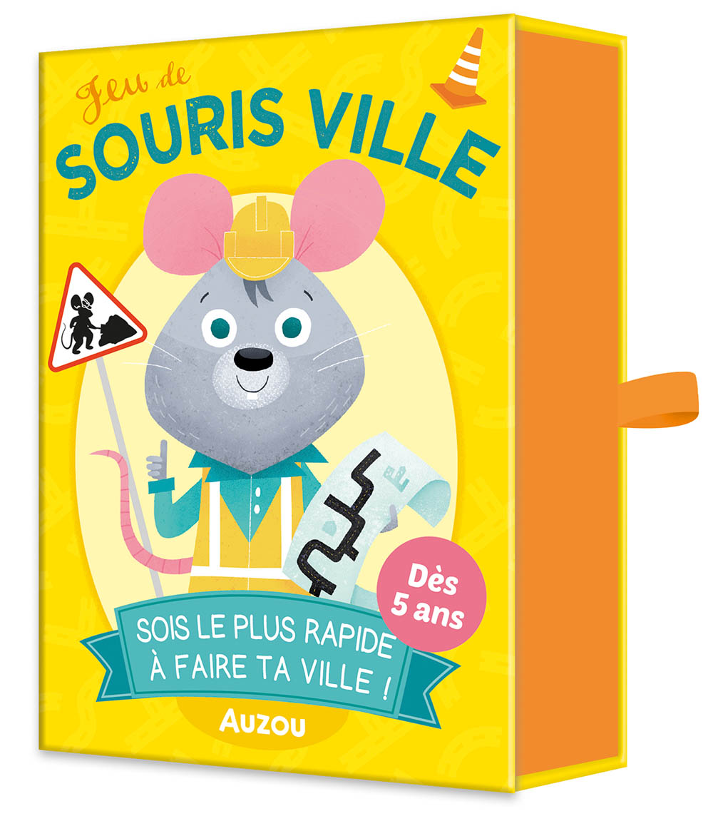 jeu de carte "mon jeu de souris ville" - jeu de société à faire en famille - jeu enfant et famille - de la marque Auzou - disponible en ligne et en boutique chez Le béguin de Charlie à Tours