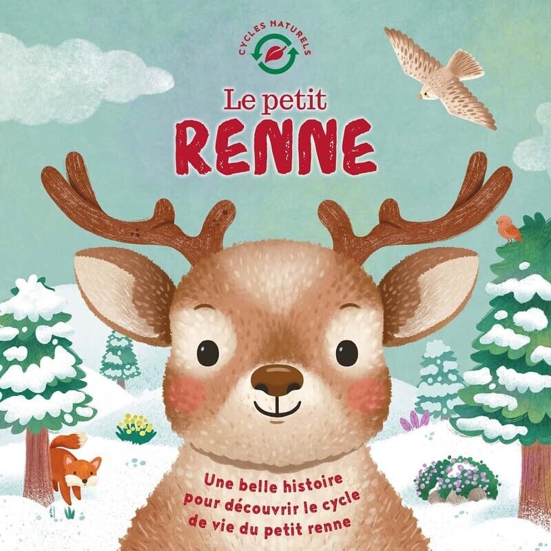 livre pour enfants / Petit Renne - histoire et album de jeunesse sur le cycle de vie d'un renne - idée de cadeau de Noël - de la marque 1 2 3 soleil - disponible en ligne et en boutique chez Le béguin de Charlie à Tours
