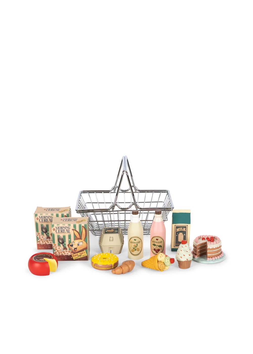 panier de courses avec aliments dedans jouet enfant de la marque Konges Slojd chez Le béguin de Charlie