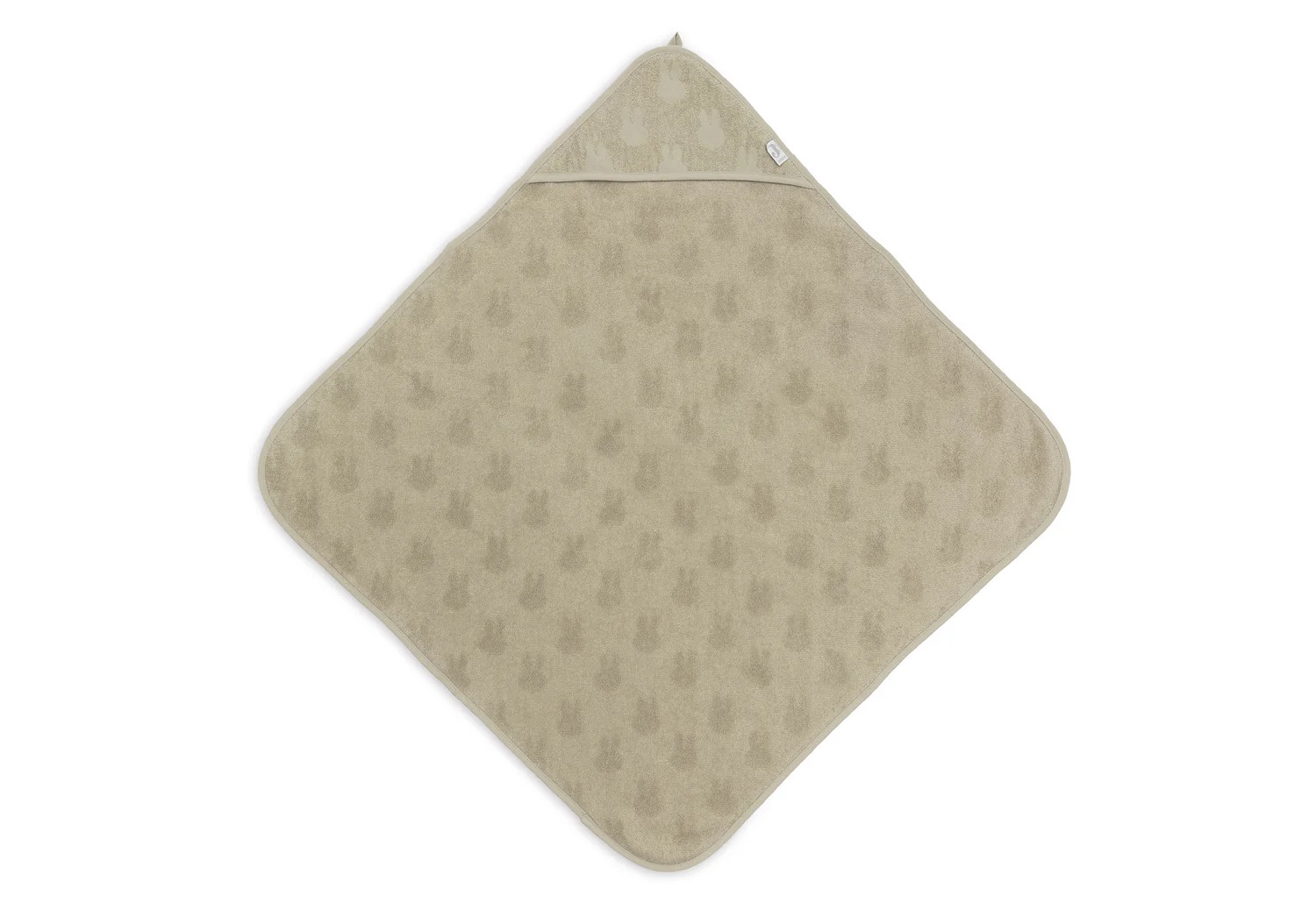 cape de bain Miffy Olive pour bébé et enfant à la sortie de la douche de la marque Jollein chez Le béguin de Charlie