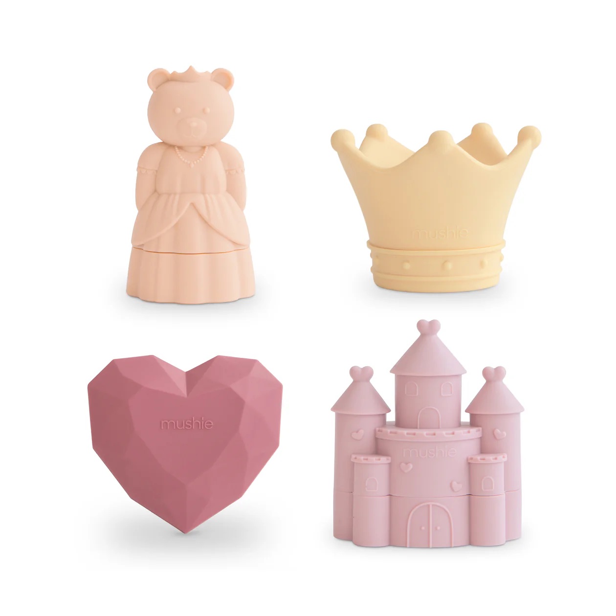 jouets de bain princesse en silicone pour bébé et enfant de la marque Mushie chez Le béguin de Charlie
